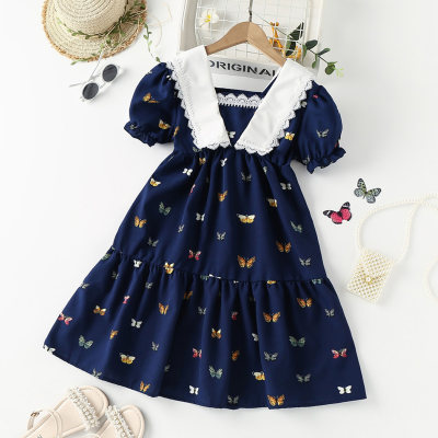 Hibobi Kids Girl Sweet Butterfly Summer Princess dress