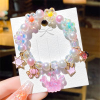Bracelet en cristal perlé princesse Elsa pour enfants Blanche-Neige  Multicolore