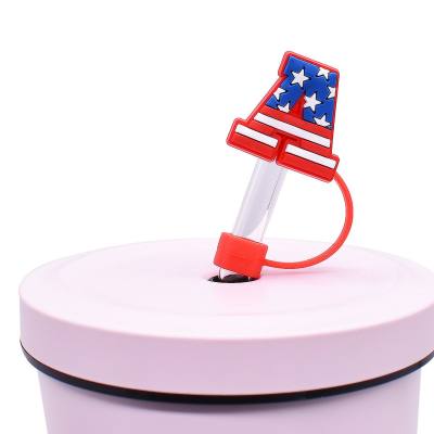 Cartoon straw cap 10mm silicone straw plug silicone reusable dustproof straw cover