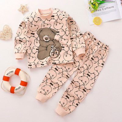 Toddler Girls Cartoon Little Bear Cotton Pajamas Sets & Pants