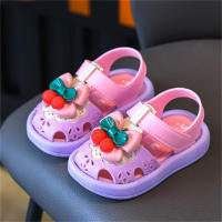 Children's Cherry Pattern Princess Soft-soled Sandals  Purple