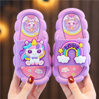 Children's unicorn colorful non-slip slippers  Purple