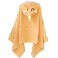 Unicorn coral fleece children's bath towel hooded cape  Multicolor