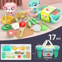 Children's play house simulation fruit and vegetable cutting kitchen tableware cutting basket boys and girls toys  Multicolor