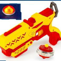 Giroscopio luminoso rotante per bambini regalo genitore-figlio interattivo all'aperto battaglia ragazzo regalo luminoso pistola regalo per l'asilo  Rosso