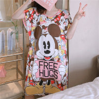 Conjunto de pijama com estampa do Mickey Mouse para meninas adolescentes  Rosa