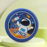 Frisbee suave de dibujos animados para niños, juguete profesional para lanzar a mano, platillo volador para mascotas, deportes competitivos al aire libre  Azul