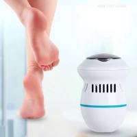 New automatic vacuum foot grinder rechargeable foot skin remover dead skin callus pedicure machine electric pedicure device beautiful feet  White