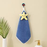 Cute children's hand towel can be hung with small towel with hanging ornaments  Multicolor