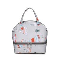 Nuevo bolso para mamás maternal e infantil, bolso cruzado de mano saliente de tamaño pequeño y liviano, bolsa de almacenamiento de ropa para pañales saliente portátil  Multicolor