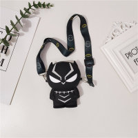 Marvel Iron Spider Bat Porte-monnaie en silicone Sac à bandoulière mignon  Noir