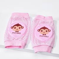 Baby knee pads baby toddler anti-fall crawling protective gear children children knee crawling protective cover pad summer thin  Pink