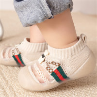Children's Bear Pattern Breathable Socks Shoes Toddler Shoes  Khaki