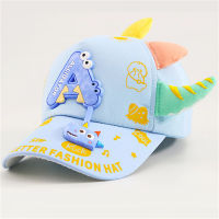 Girls' Cartoon Animal and Letter Applique Peaked Cap  Blue