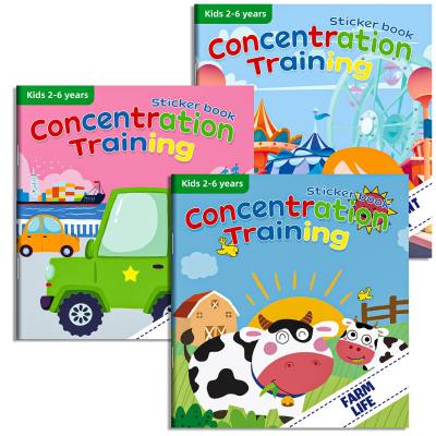 Stickerbuch Baby Lern-Cartoon Zeichentrickfigur Spielzeug Stickerbuch DIY