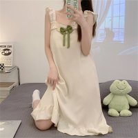 ins Korean style princess style summer pajamas women's short-sleeved small floral round neck sweet girl student loose home clothes  Beige