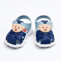 Toddler Cartoon Style Hollow Velcro Sandals  Blue