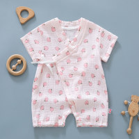 Infant and toddler one-piece robes for men and women, pure cotton gauze wraps, newborn outing rompers, thin summer pajamas  Multicolor
