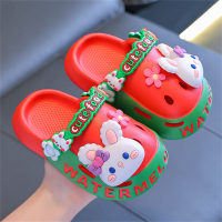 Sandales à imprimé animal ours pour enfants  rouge
