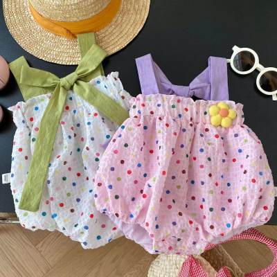 Baby sling bag fart clothes summer thin breathable baby girl clothes little girl summer clothes fashionable clothes crawling clothes