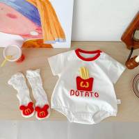 Newborn baby swaddling clothes summer short-sleeved thin section male and female baby cute onesies outing triangle swaddling clothes  White