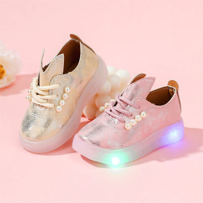 Toddler Solid Color Colorful Flash Low-bond Sneakers