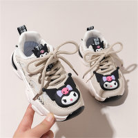 Chaussures de sport respirantes en maille, chaussures décontractées avec pendentif de dessin animé mignon pour enfants  Noir