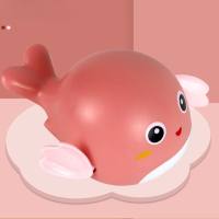 Baby bath toys children's bath wind-up spring baby bathroom swimming dolphin turtle whale  Red