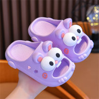 Children's non-slip soft sole closed toe slippers  Purple
