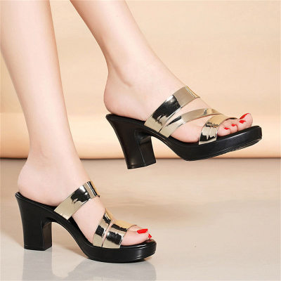 Casual daily plus size summer trend high heel waterproof platform women's sandals thick heel