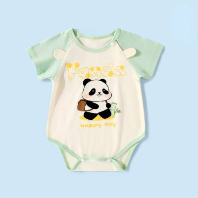 Boys and girls baby super cute romper newborn summer triangle crawling clothes infant thin one-piece clothes fart clothes cartoon