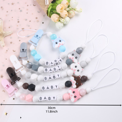 Hamster Shape Pacifier Chain Teether