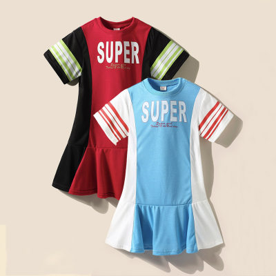 Kid Girl Super Girl Print Dress