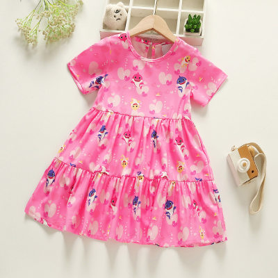 Toddler Girl Cartoon Pattern Dress