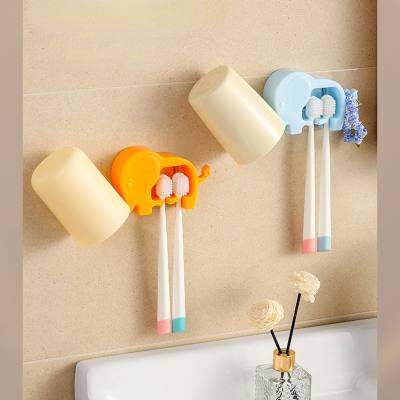 Elephant toothbrush holder storage rack punch-free cartoon