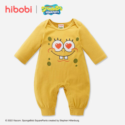 hibobi Baby Spongebob simpatica tuta in cotone a maniche lunghe
