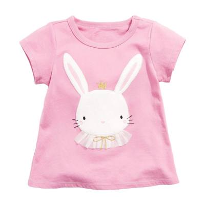 Little Maven Sommer-T-Shirt für Mädchen im europäischen und amerikanischen Stil aus reiner Baumwolle, gestricktes Kinder-T-Shirt mit kurzen Ärmeln, grenzüberschreitende Kinderkleidung