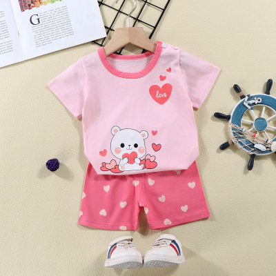 New summer children's short-sleeved T-shirt suit infant baby short-sleeved shorts two-piece suit