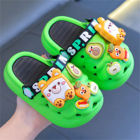 Children's colorful cartoon doll detachable hole shoes  Green