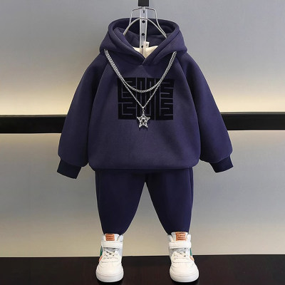 2-Piece Toddler Boy Autumn Casual Hooded Long Sleeves Tops & Pants