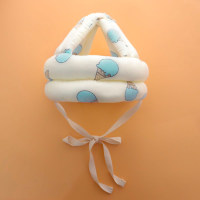 Sombrero de almohada de cabeza protectora con estampado de unicornio de algodón puro para bebé  Azul