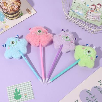 Cute and funny colorful little monster plush pen