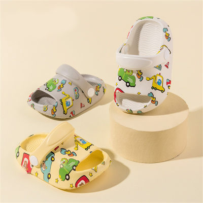 Summer new children's clogs for boys and girls cartoon printed soft bottom indoor and outdoor sandals and slippers wholesale