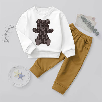 Toddler Boy Casual Cute Cartoon Bear Suit Recommend To Buy One Size Up