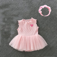 Neugeborene Ganzmonatskleidung, Krabbelkleidung aus reiner Baumwolle, Sommerkleidung 2024, neuer Prinzessinnenrock für Kleinkinder, 100-Tage-Kleid für Babymädchen  Rosa