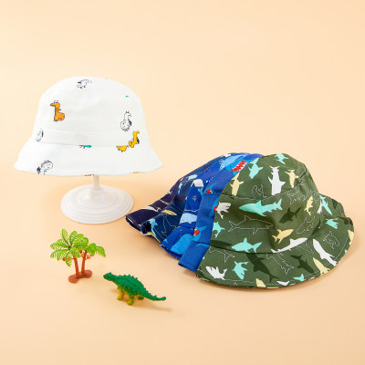 Cappello da pescatore per bambini con stampa di dinosauri