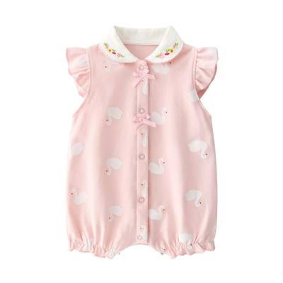 ملابس الأطفال حديثي الولادة ملابس الصيف طفلة الأميرة الصيف بذلة 0 سنة قصيرة الأكمام رومبير مكيفة الهواء
