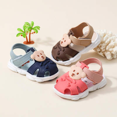 Toddler Cartoon Style Hollow Velcro Sandals