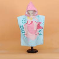 Children's Cartoon Style Bath Towel  Pink