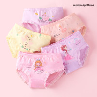 4-piece Toddler Girl Cartoon Pattern Panties  Multicolor
